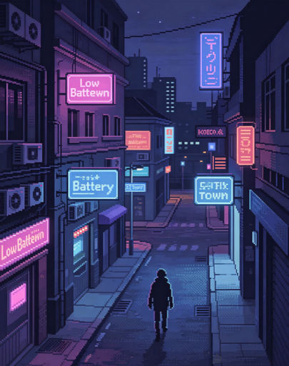 Low Battery Town Street Scene